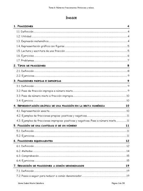 Pdf Tema N Meros Fraccionarios Potencias Y Ra Ces Dokumen Tips