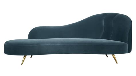 This depends a lot on the style you're looking for: Copine Peacock Velvet Curved Chaise Lounge + Reviews (With ...