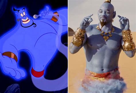 Will Smith As The Genie Aladdin Cartoon And Live Action Cast Side By Side Photos Popsugar