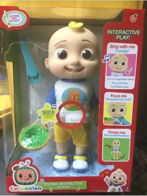 Cocomelon Deluxe Interactive Jj Doll Sing With Me Feed With Me Dress