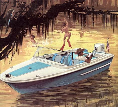 Never Swim Naked Where Parrots Live In Trees By Electrospark Century Boats Boat Restoration
