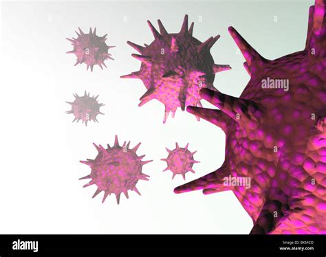 Virus Particles Conceptual Artwork Stock Photo Alamy
