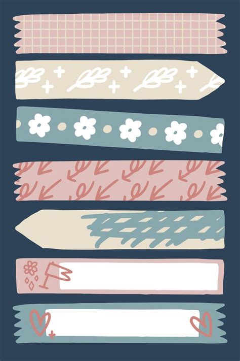 patterned sticky tape   pegatinas imprimibles decorar hojas de cuaderno