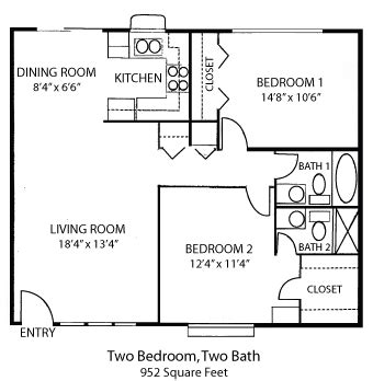 The santa barbara (839 ft2) by the homestead partners. tiny house single floor plans 2 bedrooms | Bedroom House ...