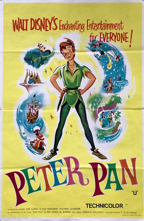 Peter Pan 27x40 Movie Poster 1953 Disney Movie Poster
