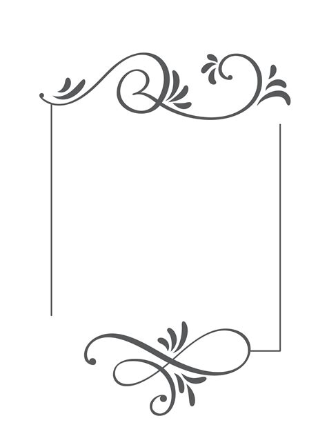 Calligraphy Decorative Hand Drawn Vintage Vector Frame And Borders