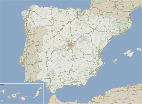 Large Physical Map Of Portugal With Roads Cities And