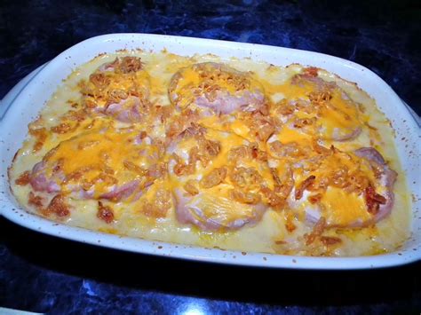 4 boneless pork chops 1 cup brown rice 1 can reduced fat cream of mushroom soup 1 can water. Touching the Past: Pork chop & hash brown casserole