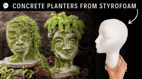 Cool And Easy Concrete Head Planter Diy Project Youtube