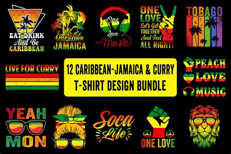 caribbean and jamaica t shirt bundle graphic by nicetshirtdesigner16 · creative fabrica