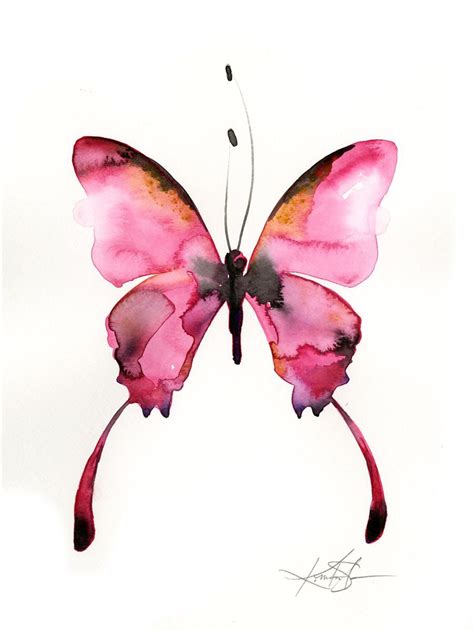 Watercolor Butterfly 4 Abstract Butterfly Watercolor Painting