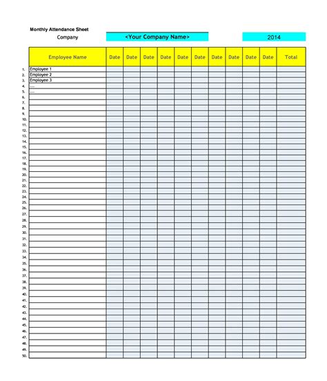 Attendance Sheet Templates 18 Free Docs Xlsx And Pdf Formats Samples