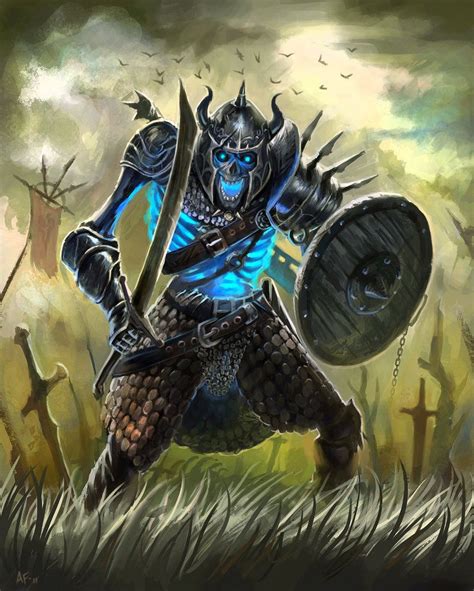 Skeleton Warrior By Aaronflorento On Deviantart Villians And Chaos