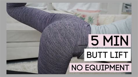 5 Minute Butt Lifting Workout At Home 5 Minute Workout No Equipment Youtube
