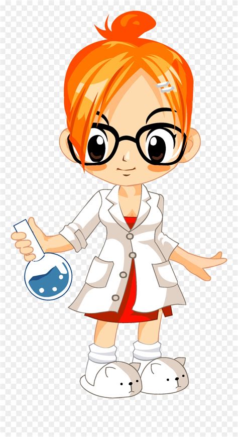 Cientistas Girls With Glasses Clipart Cartoon Characters Lab