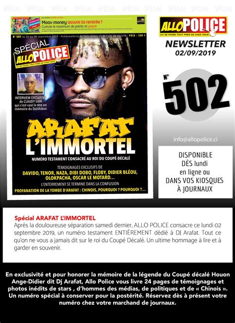 Allo Police on Twitter Allopolice Newsletter n SPÉCIAL ARAFAT L IMMORTEL Disponible