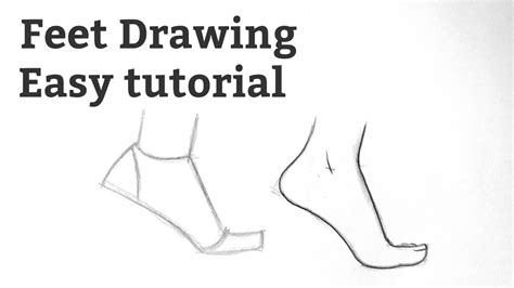 How To Draw A Feet Drawing Easy Basic Drawing Tutorial For Beginners
