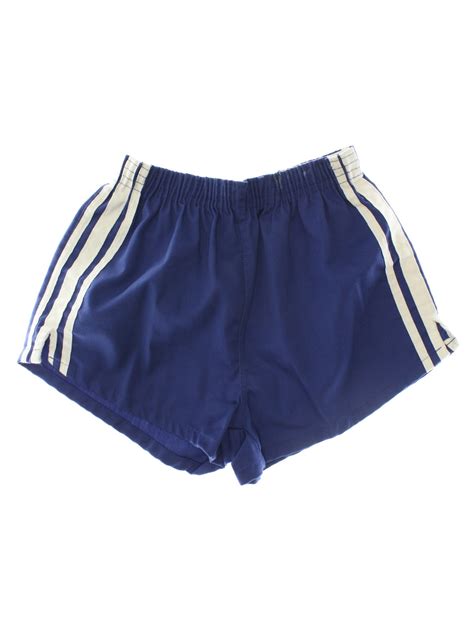 Retro 1980s Shorts Athletic Short 80s Athletic Short Mens Royal Blue Background With