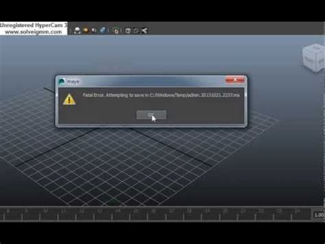 Fatal Error Attempting To Save In Maya Fix Work Youtube