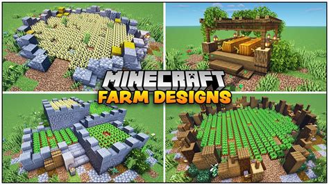 Quick And Easy Minecraft Farm Designs Youtube