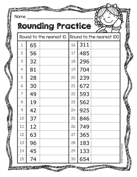 rounding practice worksheet