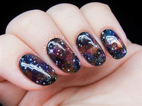 Bejeweled Galaxy Nail Art Chalkboard Nails Nail Art Blog