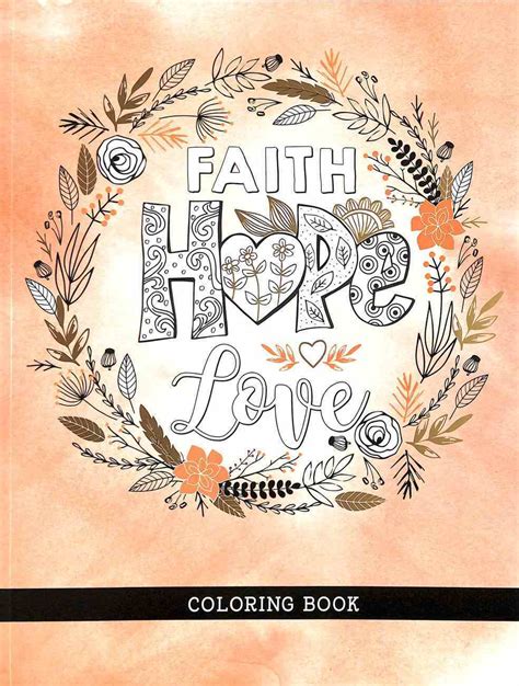 Faith Hope Love Adult Coloring Books Series Koorong