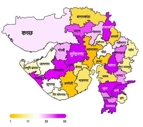 Gujarat District Map In Hindi All District List 2023