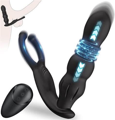 Meeteel Vibrating Prostate Massager With 3 Thrust And 7 Vibration G Spot Butt Plug Stimulator