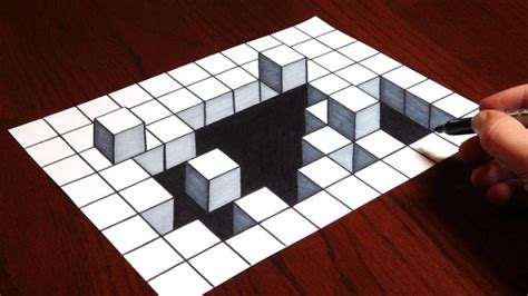 3d Illusion Drawing Easy How To Draw An Optical Illusion Escher Cube