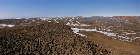 Spring In Tundra Panorama Of North Siberia Stock Photo Image Of