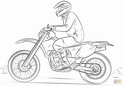 Coloring Pages Motorcross Dirt Bike Printable