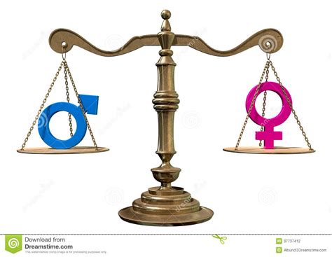 Gender Equality Balancing Scale Stock Illustration Illustration Of