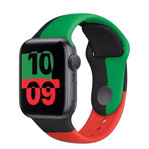 Умные часы apple watch se gps 40мм aluminum case with sport band. Apple Watch Series 6:sta myyntiin Black Unity -erikoisversio - varustettu mustapunavihreällä ...