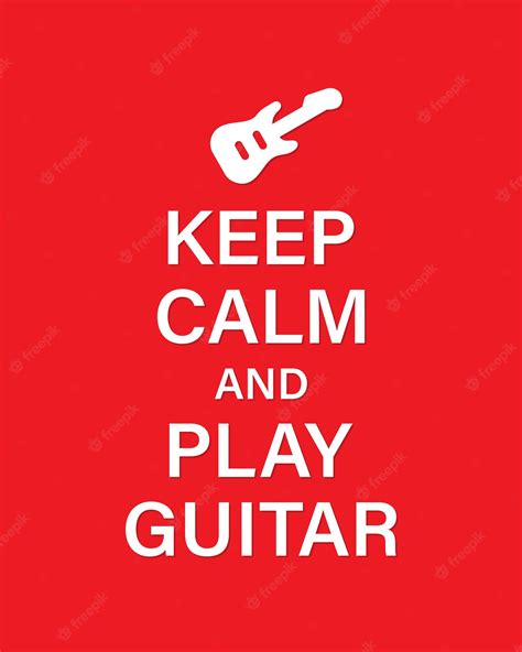 Premium Vector Play Guitar Vector Banner Template Keep Calm And Play