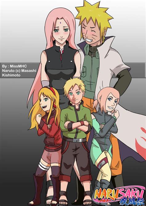 Narusaku Next Gen Children By Missmhc Narusaku Naruto Girls Anime