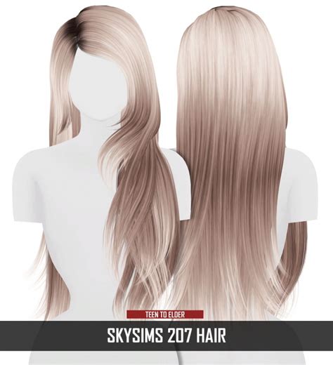 Skysims 207 Hair Mesh Edit At Redheadsims Sims 4 Updates
