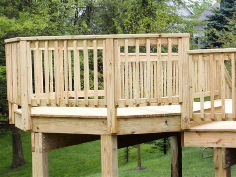 First, you need to think about the style and type of deck stairs. Standard Deck Rail Height | Home Design Ideas