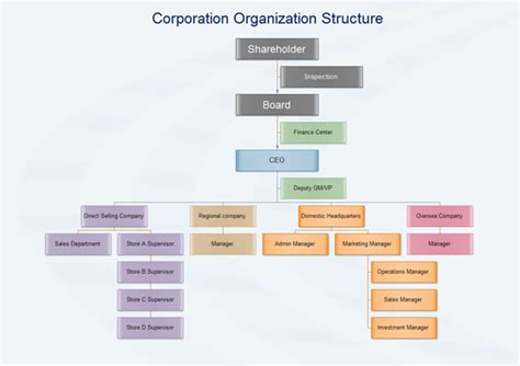 The Following Chart Shows The Company S Organizational Structure On