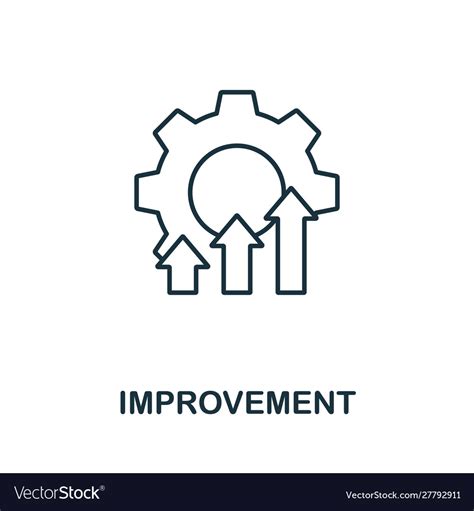 Improvement Icon Outline Style Thin Line Creative Vector Image