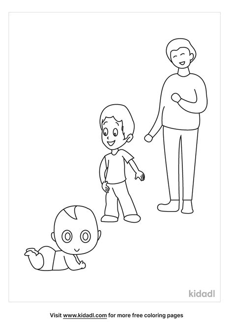 Free Baby Growing Up Coloring Page Coloring Page Printables Kidadl