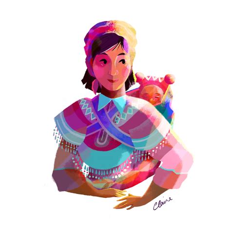 hmong-woman-and-child-illustration-by-claire-o-brien-children