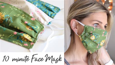 Diy Face Mask With Elastic In 10 Minutes Sewing Tutorial Youtube