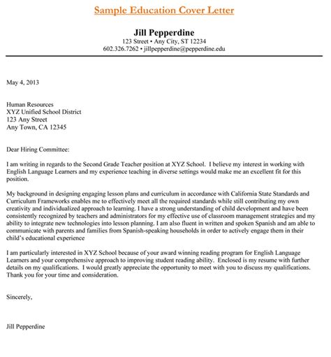 Teacher Cover Letter Examples Get The Perfect Teaching Job