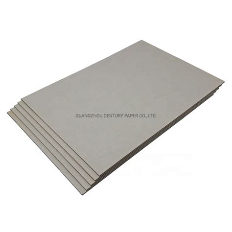 Wholesale 750gsm Grey Chipboard Rigid Laminated Grey Paper Board Duplex
