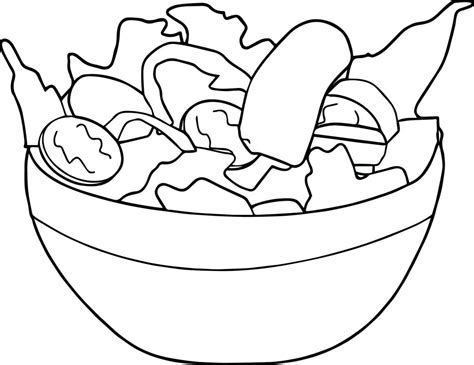 Salad Bowl Coloring Coloring Pages