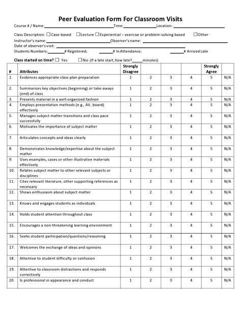 43 Great Peer Evaluation Forms Group Review Templatelab Free