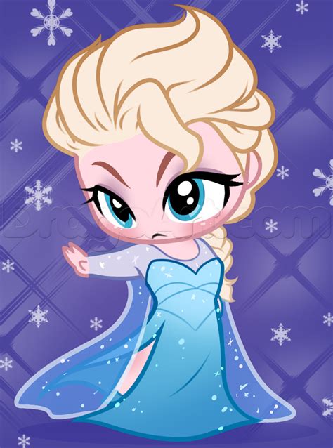 How To Draw Chibi Elsa Step By Step Drawing Guide By Dawn Chibi