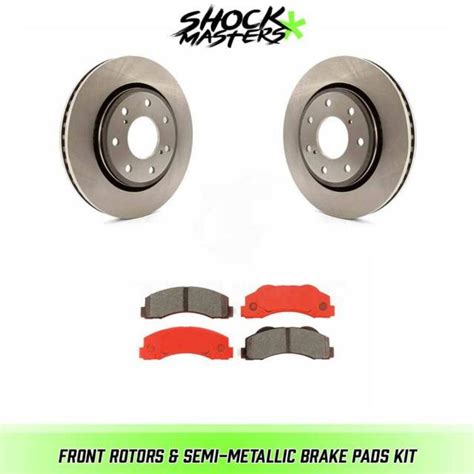 Front Rotors And Semi Metallic Brake Pads For 2010 2014 Ford F 150 7 Lug