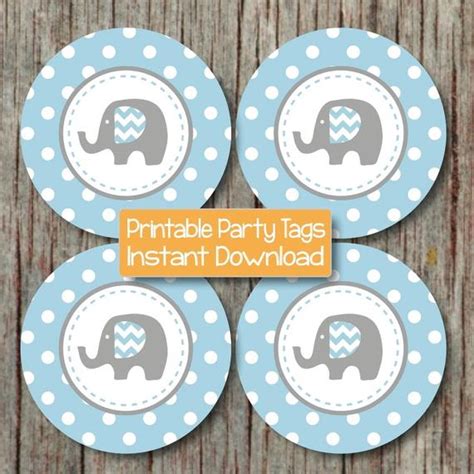These free baby shower printables will help you create a wonderful looking baby shower for less. Items similar to Elephant Baby Shower Decorations Cupcake ...